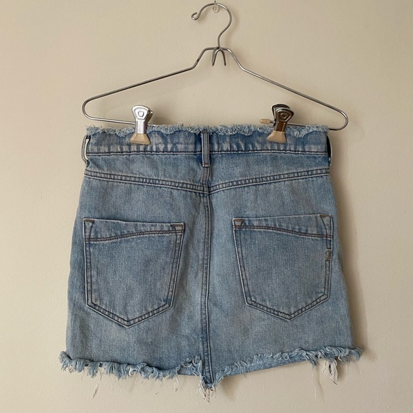 Express Distressed Denim Mini Skirt - Picture 11 of 11